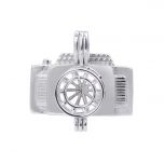 Camera Cage 925 Sterling Silver Love Wish Pearl Pendant