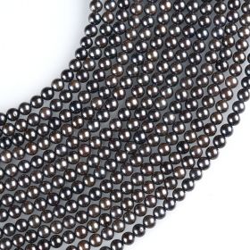 5-5.5mm AA Grade Black Akoya Saltwater Pearl Strands 78pcs/strand