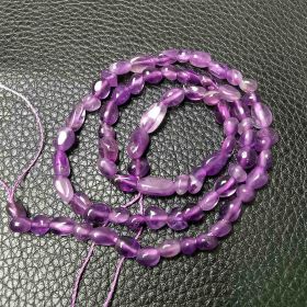 Chakra Amethyst Stone Loose Bead Strands for Handmade Jewelry Making Accessory 16 inch