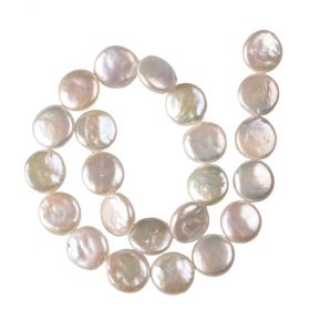 16-17mm White Coin Freshwater Pearl Beads Strand New Arrival for DIY Jewelry Making