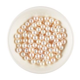 2pcs 7.5-8mm AAA Round Natural White Freshwater Pearl Undrilled Loose Beads