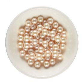 9-9.5mm AAA Round Genuine Freshwater Loose Pearls Natural Color Undrilled