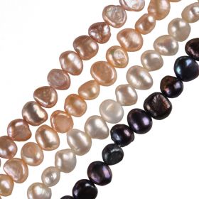 6-7mm Multi Colored Baroque Cultured Freshwater Pearls Strand 15 inch 68 pieces