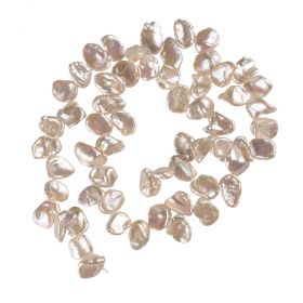 10mm White Reborn Keshi Natural Cultured Pearl Strands Cornflake Pearls Wholesale