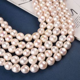 Large 11-13mm Genuine Natural White Freshwater Pearls 15 inch Strand 35pcs