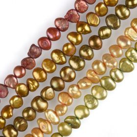 4-5mm Dyed Multi-Colors Nugget Freshwater Pearls Strand Wholesale