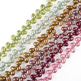 6-7mm Freshwater Top Drilled Rice Pearl Loosen Strand in Wholesale