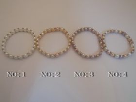 Single Strand Genuine Freshwater Pearl Stretch Bracelet