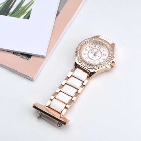 Conveinent Rhinestone Nurse Doctor Brooch Quartz Watch