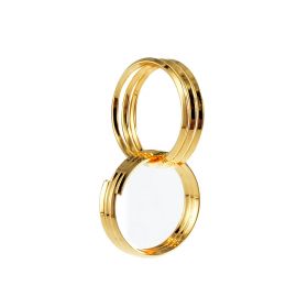 Gold Plated Brass Triple Loops Jump Ring Two Connected Together for DIY Earrings Jewelry Making Findings