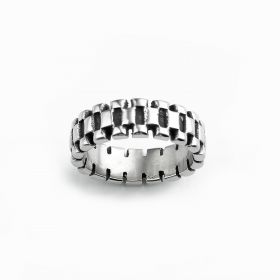 Simple Style Men's Stainless Steel Band Ring for Gift