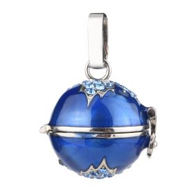 Round Ball Cage Pendant for Angel Chime Caller Mexican Jewelry Prayer Ball Lava Stone