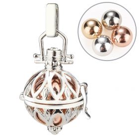 Mexican Bola Angel Caller Sounds Harmony Ball Cage Pendant for Women's Pregnancy Jewelry