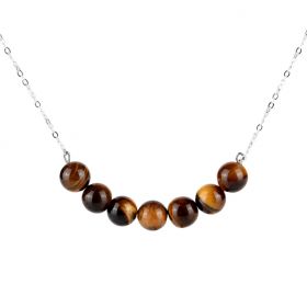 Chain Tiger Eye Short Bar Boho Necklace Thin Necklace Christmas Gift Idea