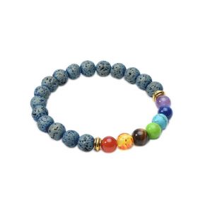 7 Chakra Lava Rock Beads Essential Oil Diffuser Bracelet