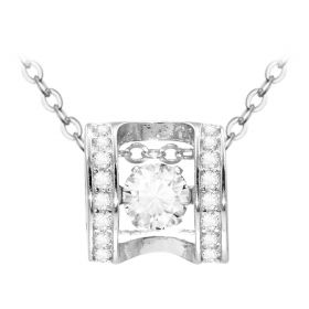 S925 Sterling Silver Lock Necklace Lock My Promise Cubic Zircon Pendant Necklace Gifts