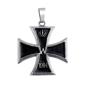 Men's Stainless Steel Vintage Knights Templar Cross Pendant Biker's Jewelry without Chains