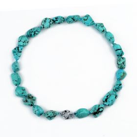 Beauty Irregular Turquoise Beaded Necklace for Girls Gift Jewelry