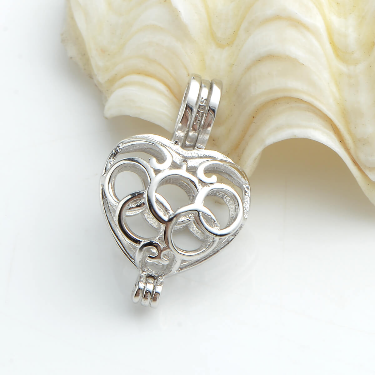 Olympic Heart Cage 925 Sterling Silver