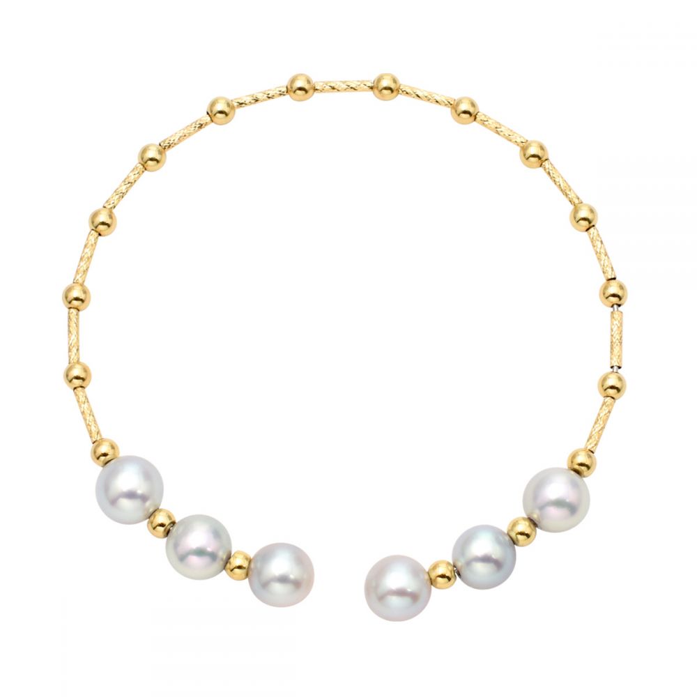 18-karat gold pearl bracelet