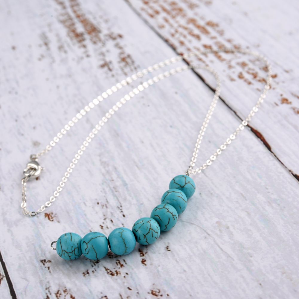 December Birthstone Necklace Adjustable 41-46cm/16-18' in 18k Gold Vermeil  on Sterling Silver and Turquoise | Jewellery by Monica Vinader