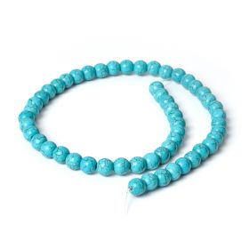 HAAMIIQII 25pcs 16mm Blue Turquoise Beads Round Loose Gemstone Beads for  Jewelry Making DIY Bracelet Necklace