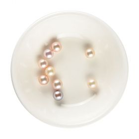 AA 6-6.5mm Round Freshwater Pearl Beads, White Loose Pearl, Half Drilled  Hole Natural Cultured Pearl, Good Quality, FLR6065-X 